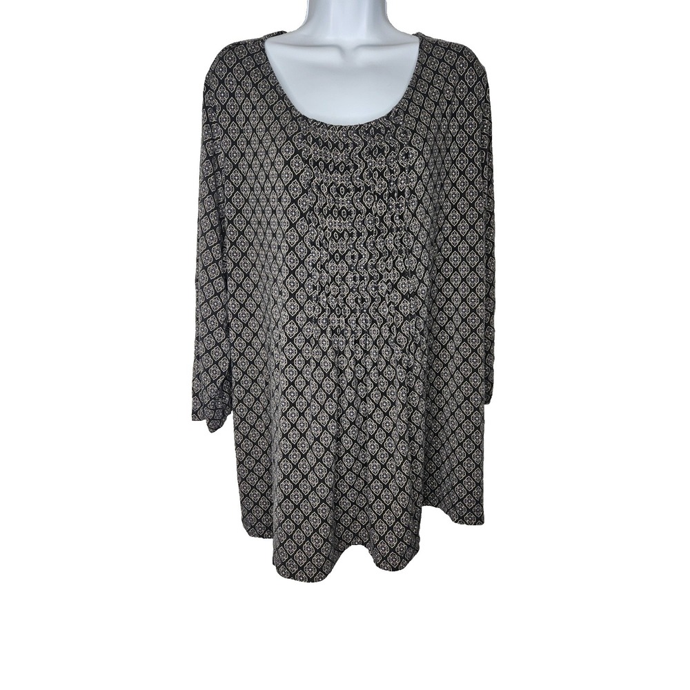 Boho‎ Tunic Flowy Stretch Plus Size Top Casual Loose Soft Comfort 3X